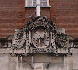 closeup of coat of arms of birmingham